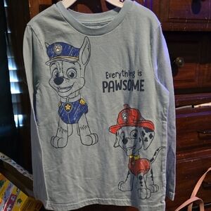 !!. Girls Size 6 Light Blue Paw Patrol Long Sleeve Tee